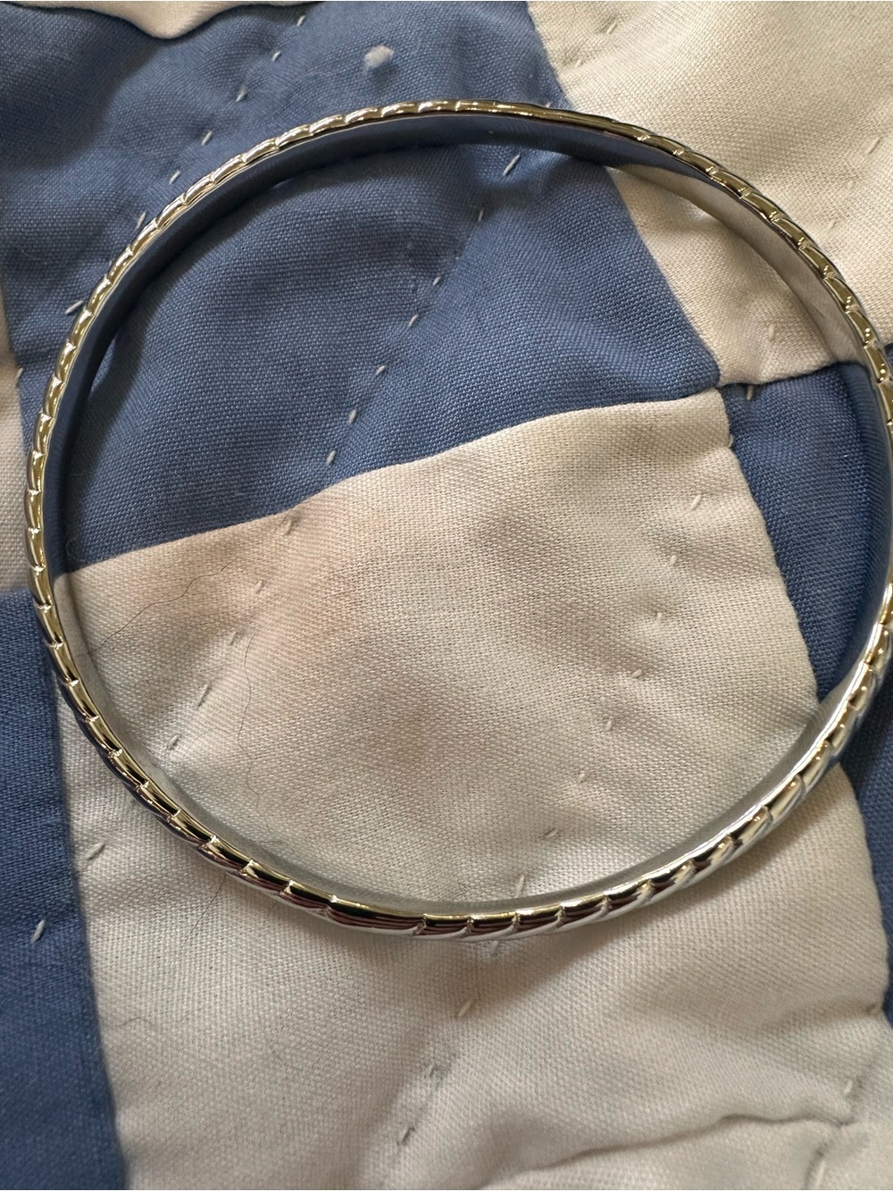 Classic Silver-Tone Braided Women’s Bangle Bracelet